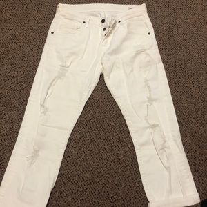 Ripped White Jeans